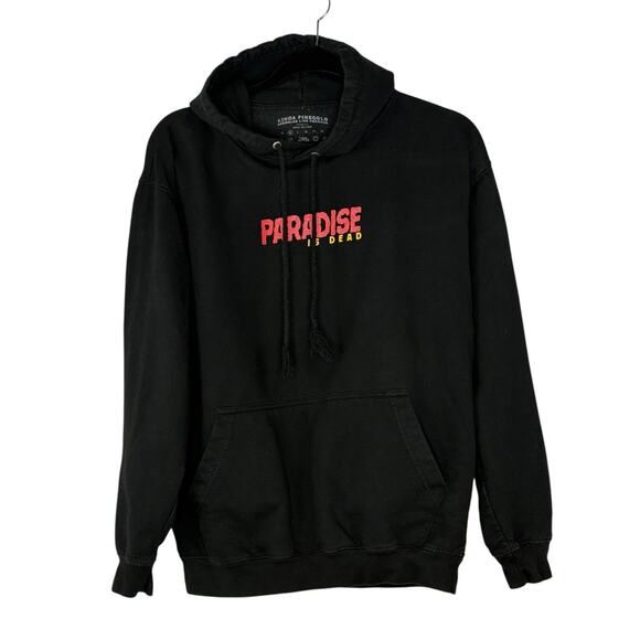 A**holes Live Forever Size M Hoodie Pullover Black Skull Pirate Palms Ablaze - Picture 2 of 4
